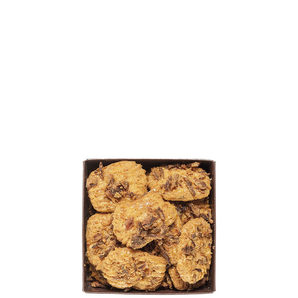 Käsegebäck Röstzwiebeln